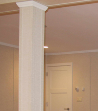Easy Wrap column sleeves in Duluth basement