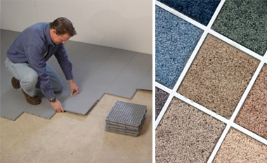 Basement subfloor matting and basement carpeting in Minnesota and Wisconsin