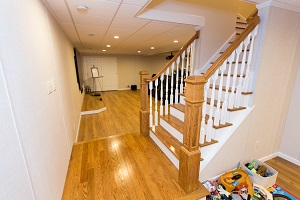 Finishing touches for a remodeled basement in Superior