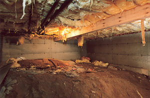 Before view of dirt Crawl Space in Duluth
