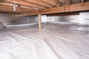 crawl space vapor barrier in St. Paul installed by our contractors