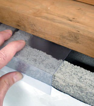 Block wall clear covering for wet crawl spaces in Duluth