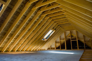 Cutaway view of attic in Eau Claire