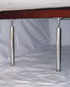 a crawl space repaired with crawl space jack posts and a crawl space liner 