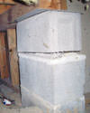 Concrete crawl space support posts 