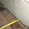 Foundation wall separating from the floor in Eau Claire home
