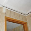 The ceiling and wall separating as the wall sinks with the slab floor in a Hibbing home