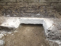 Preparing the foundation footing for a home foundation repair in Hibbing