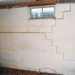 Bowing foundation walls in danger of failure in Hibbing
