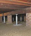 crawl space jack posts installed in Minnesota and Wisconsin