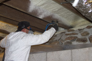 Spray Foam in the crawl space in Elk River