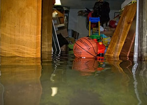 Flooded basement in Duluth