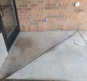 Level concrete sidewalk after PolyLevel repair at Duluth MN care facility