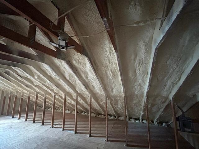 Completed attic insulation project creating comfortable space in Fall Creek WI