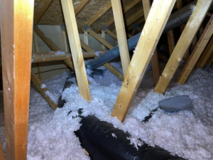 Inadecuate attic insulation before upgrade in Hudson WI