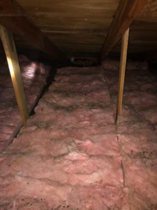Completed cabin attic insulation project in Remer MN