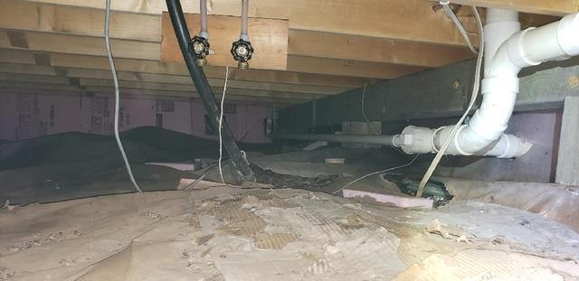 CleanSpace® vapor barrier installation in a Grand Marais, MN cabin crawl space