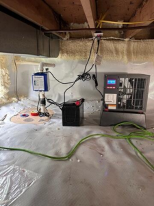 SaniDry® Sedona dehumidifier installed in McGrath, MN crawl space