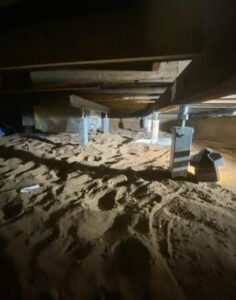 Crawl space encapsulation project for a cabin in Moose Lake, MN