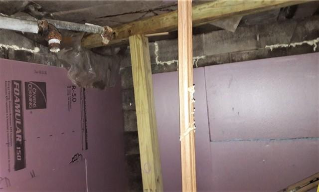 Structural damage in crawlspace Esko Mn