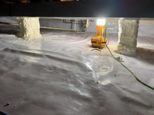 Completed crawl space encapsulation and waterproofing project in McGrath, MN