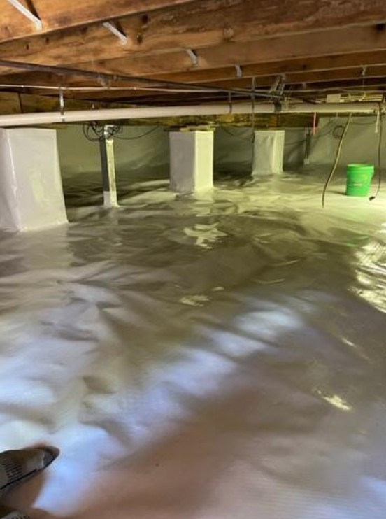 Completed crawl space encapsulation project in Winter, WI