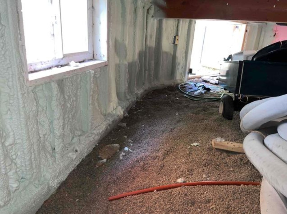 Crawl space waterproofing and insulation solution near Tony, WI
