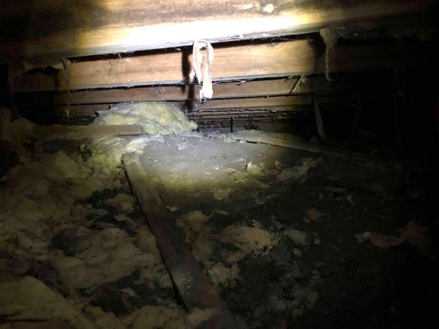 Cold crawl space before insulation improvements in Hill City, MN