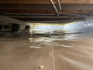 Completed crawl space waterproofing project in Cromwell, MN