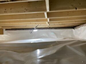 Completed crawl space waterproofing project in Superior, WI