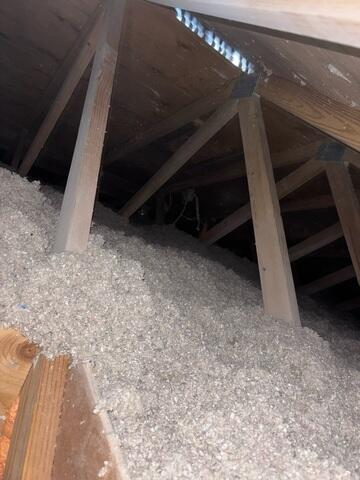 Completed attic insulation project reducing energy costs in Esko MN