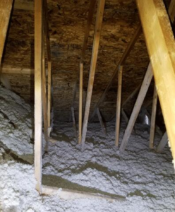 Completed attic insulation and mold treatment project in Solon Springs WI