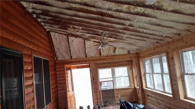 Completed three season porch insulation project in Holyoke MN