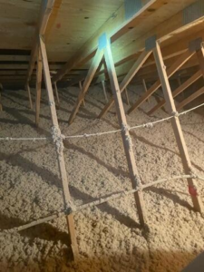 Tru-Soft cellulose insulation installed in Iron River WI attic